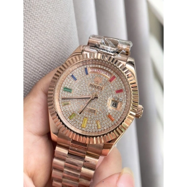 Đồng Hồ Rolex Full Đá Mặt Siêu Hot Máy Cơ Nhật 41mm - Giá Ưu Đãi 3,250,000 VNĐ