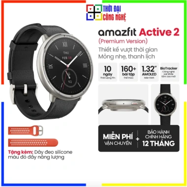 Đồng hồ thông minh Amazfit Active 2 Premium, Smartlink, bảo hành 12 tháng, 2.79 triệu