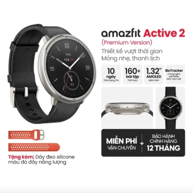 Đồng hồ thông minh Amazfit Active 2 Premium, Smartlink, bảo hành 12 tháng, 2.79 triệu