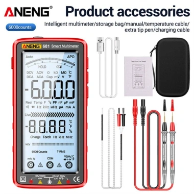 Đồng hồ vạn năng JUIC LCD màn hình màu lớn, kiểm tra điện áp, sạc lại - Giá 599.610 VND 10 Đồng hồ vạn năng JUIC LCD màn hình màu lớn, kiểm tra điện áp, sạc lại - Giá 599.610 VND 10
