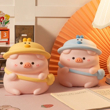 Doodle Pig Piggy Bank Trẻ Em - Búp Bê Vinyl Chống Sốc, Heo Đất Dung Lớn, Quà Tặng 2 Doodle Pig Piggy Bank Trẻ Em - Búp Bê Vinyl Chống Sốc, Heo Đất Dung Lớn, Quà Tặng 2