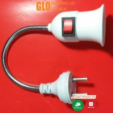 Đui đèn lò xo E27 kèm công tắc và phích cắm, giá siêu rẻ 25.000đ chỉ 31.500đ