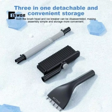 Dụng cụ cạo tuyết đa năng 2 trong 1 - Bàn chải & Kính chắn gió, rã đông, chống đóng băng - Mới 4