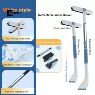 Dụng cụ cạo tuyết đa năng 2 trong 1 - Bàn chải & Kính chắn gió, rã đông, chống đóng băng - Mới 8