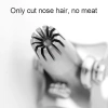 Dụng cụ cắt tỉa lông mũi thép không gỉ lưỡi sắc bén, an toàn, kèm cọ 3