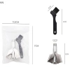 Dụng cụ cắt tỉa lông mũi thép không gỉ lưỡi sắc bén, an toàn, kèm cọ 9