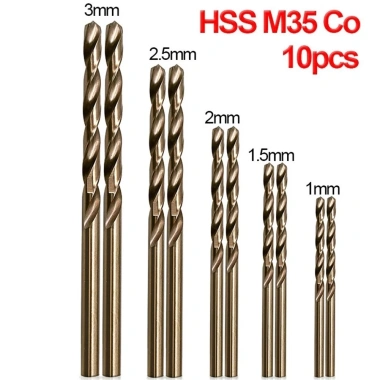 Dụng cụ điện mũi khoan xoắn cầm tay Bộ M35 Cobalt cho thép không gỉ - Giá ưu đãi 42.900₫ 3 Dụng cụ điện mũi khoan xoắn cầm tay Bộ M35 Cobalt cho thép không gỉ - Giá ưu đãi 42.900₫ 3