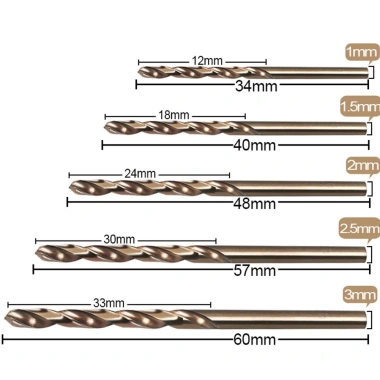 Dụng cụ điện mũi khoan xoắn cầm tay Bộ M35 Cobalt cho thép không gỉ - Giá ưu đãi 42.900₫