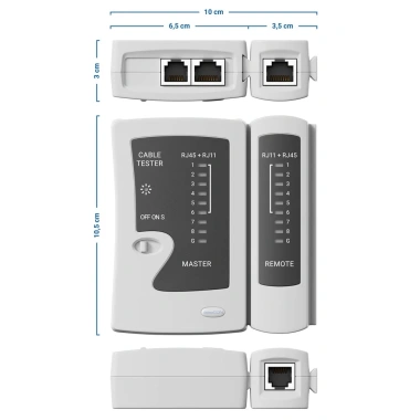 Dụng Cụ Kiểm Tra Cáp Mạng Ethernet Zoerax RJ45 Cat5/5e/6/6a/7 - Giá 108.900₫