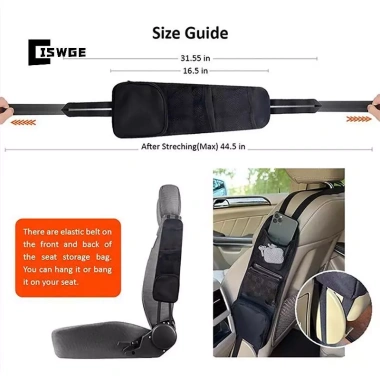 Dụng cụ sắp xếp ghế ngồi ô tô đa năng 3 bên - Túi treo lưới lưu trữ nội thất, giảm giá 61.600đ