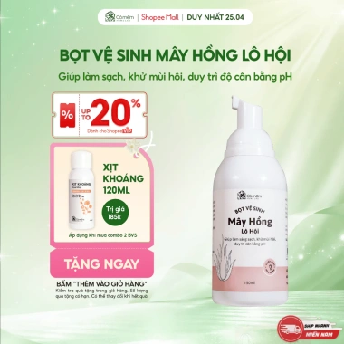 Dung dịch bọt Mây Hồng Lô Hội Cỏ Mềm 150ml - Làm sạch nhanh, không kích ứng, giá ưu đãi 174k