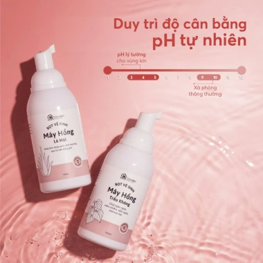 Dung dịch bọt Mây Hồng Lô Hội Cỏ Mềm 150ml - Làm sạch nhanh, không kích ứng, giá ưu đãi 174k