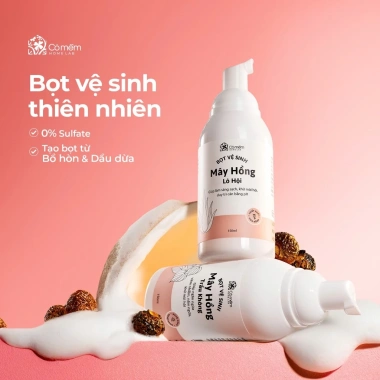 Dung dịch bọt Mây Hồng Lô Hội Cỏ Mềm 150ml - Làm sạch nhanh, không kích ứng, giá ưu đãi 174k