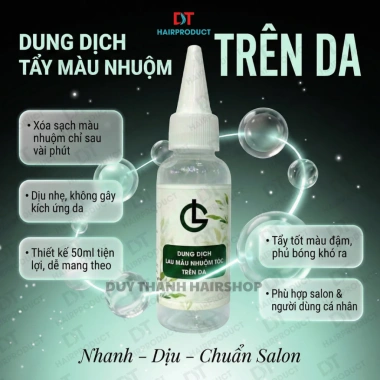 Dung Dịch Lau Màu Nhuộm Tóc 50ml - Dịu nhẹ, không kích ứng, làm sạch màu cứng đầu 3 Dung Dịch Lau Màu Nhuộm Tóc 50ml - Dịu nhẹ, không kích ứng, làm sạch màu cứng đầu 3