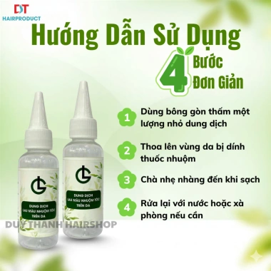 Dung Dịch Lau Màu Nhuộm Tóc 50ml - Dịu nhẹ, không kích ứng, làm sạch màu cứng đầu