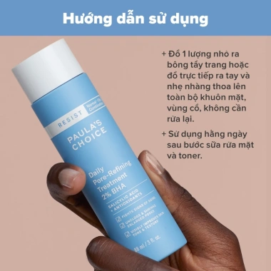 Dung dịch Paulas Choice Resist Daily Pore-Refining 2% BHA 88ml - Loại bỏ tế bào chết, thu nhỏ lỗ chân lông, giảm mụn, giá chỉ 1,105,000₫