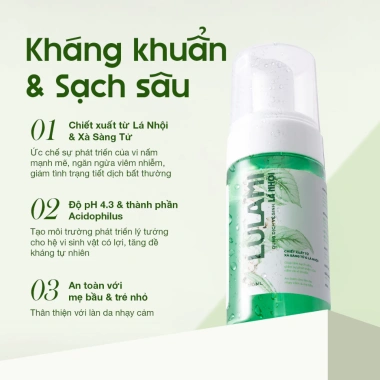 Dung dịch vệ sinh Lá Nhội LULAMI kháng khuẩn, sạch sâu dạng bọt 110ml Giảm giá 440.000₫ 5