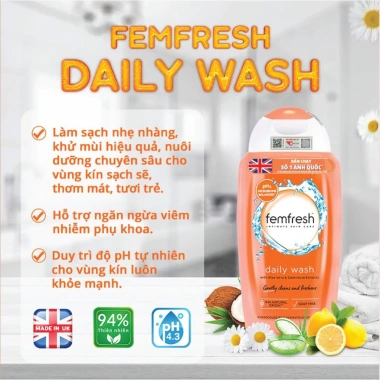 Dung Dịch Vệ Sinh Phụ Nữ Femfresh Cao Cấp 250ml Hằng Ngày - Giảm Giá 219k