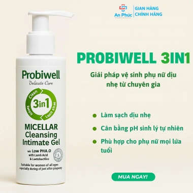 Dung Dịch Vệ Sinh Probiwell - Kháng Khuẩn, Khử Mùi, Dưỡng Ẩm, Giá Ưu Đãi 265k