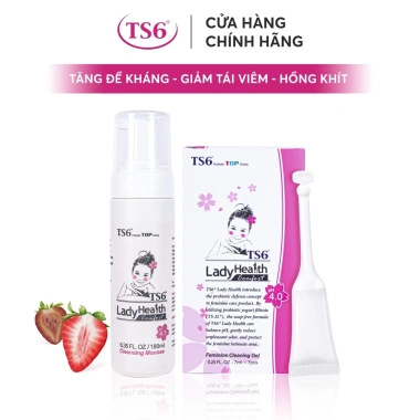 Dung dịch vệ sinh TS6 100ml + Gel đặt làm sạch – Diệt viêm nhiễm, ngăn khô hạn, giá 830.000₫