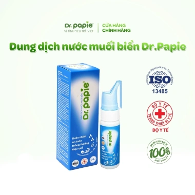 Dung dịch xịt mũi muối biển sâu Dr.Papie - Giảm còn 200.000, thông thoáng, không bán quà tặng