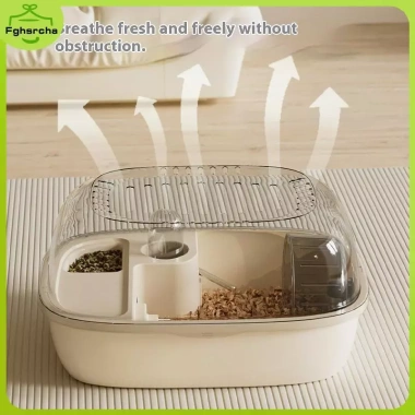 Dung Tích Lớn Hamster Vàng Lồng Biệt Thự 2 Lớp Nền Tảng Ẩn Tổ Sang Trọng cho Thú Cưng Nhỏ 2