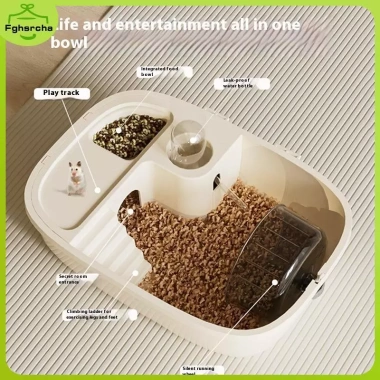Dung Tích Lớn Hamster Vàng Lồng Biệt Thự 2 Lớp Nền Tảng Ẩn Tổ Sang Trọng cho Thú Cưng Nhỏ 3