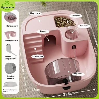 Dung Tích Lớn Hamster Vàng Lồng Biệt Thự 2 Lớp Nền Tảng Ẩn Tổ Sang Trọng cho Thú Cưng Nhỏ 7