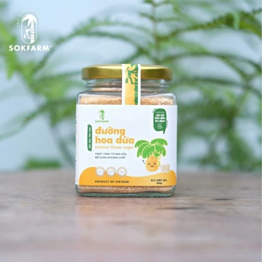 Đường hoa dừa cho bé 160g Sokfarm Organic - Dinh dưỡng tự nhiên, giảm còn 175.000 VND