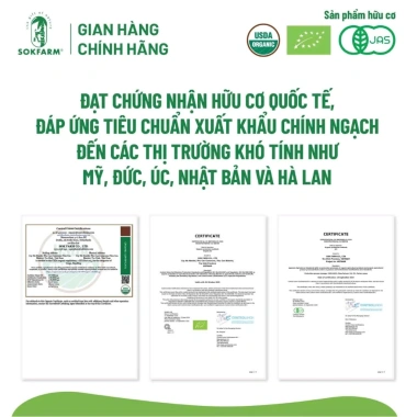 Đường hoa dừa cho bé Sokfarm organic USDA EU JAS, không tinh luyện, ngọt thanh, dễ ăn – chỉ 106.000₫