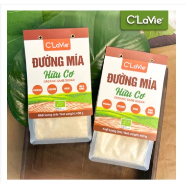Đường mía hữu cơ CLaVie 450g - Ngọt tự nhiên, không chất bảo quản, giá giảm 46.250₫