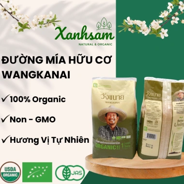 Đường Mía Thô Hữu Cơ 1kg WANGKANAI - USDA, EU, JAS - An toàn, Tự nhiên, Chất lượng cao từ XanhSam