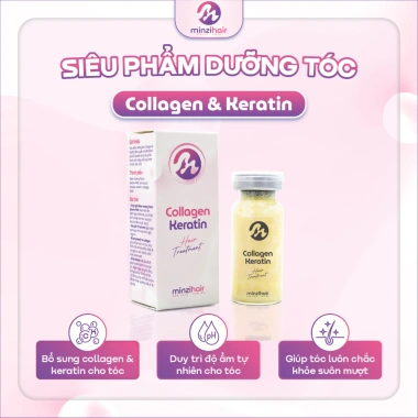 Dưỡng tóc Collagen & Keratin Giữ màu nhuộm, phục hồi hư tổn - Minzihair 55k