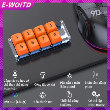 E-WOITD 8 Phím Macro Lập Trình Nóng Hoán Đổi - Phụ Kiện Game HNVN Giá 234.850₫