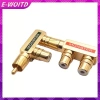 E-WOITD Adapter DIY Mạ Vàng AV Bộ Chia Âm Thanh RCA 1 Nam Đến 2 Nữ F Connector 3