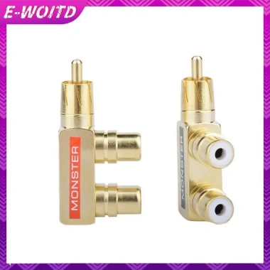 E-WOITD Adapter DIY Mạ Vàng AV Bộ Chia Âm Thanh RCA 1 Nam Đến 2 Nữ F Connector 4 E-WOITD Adapter DIY Mạ Vàng AV Bộ Chia Âm Thanh RCA 1 Nam Đến 2 Nữ F Connector 4