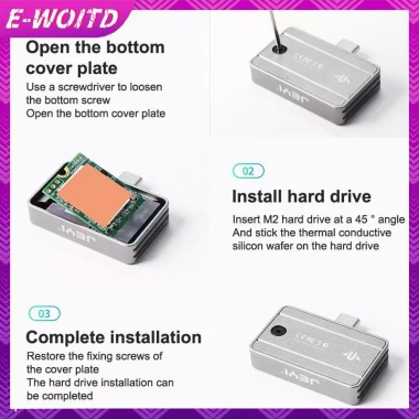 E-WOITD Adapter USB-C 10Gbps SSD M.2 NVMe 2.230/2.242 - Hộp Đựng Ngoài cho điện thoại - Giá ưu đãi 342.430