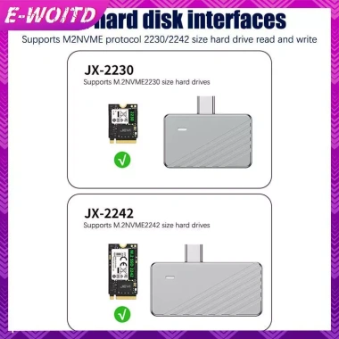 E-WOITD Adapter USB-C 10Gbps SSD M.2 NVMe 2.230/2.242 - Hộp Đựng Ngoài cho điện thoại - Giá ưu đãi 342.430 7 E-WOITD Adapter USB-C 10Gbps SSD M.2 NVMe 2.230/2.242 - Hộp Đựng Ngoài cho điện thoại - Giá ưu đãi 342.430 7