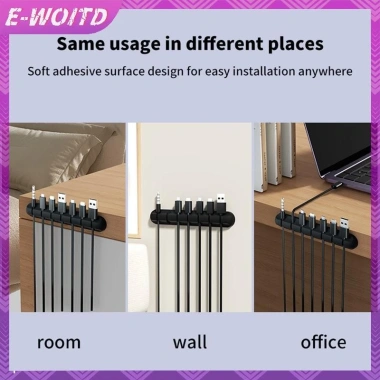 E-woitd Cáp Quản Lý Dây USB Linh Hoạt - Kẹp Silicon Tidy, Giá Đỡ Cho Bàn Phím, Chuột, Tai Nghe - 34 540 VND