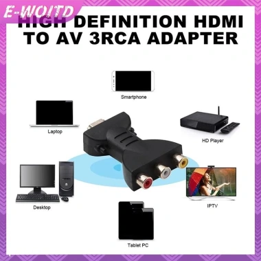E-woitd HDMI sang AV VGA + RCA, Chuyển Đổi Âm Thanh HDMI, Kết Nối HDTV, 56.210₫