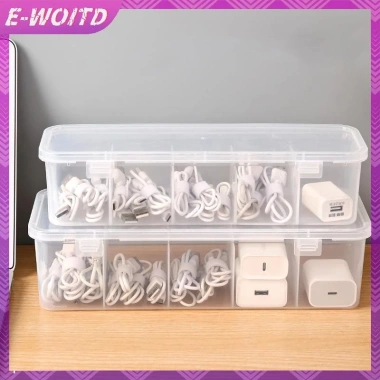 E-woitd Hộp đựng cáp dữ liệu trong suốt, chống bụi, có nắp - HNVN, giá 58.959₫