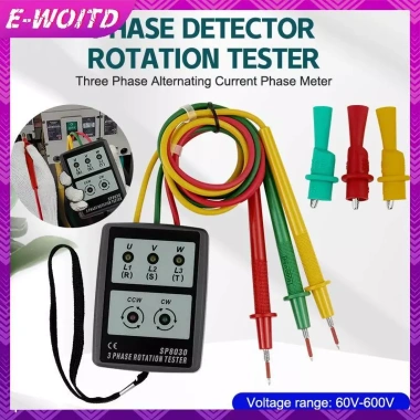 E-WOITD Máy đo pha xoay chiều 3 pha - Chỉ báo kỹ thuật số, kiểm tra sắp xếp pha nhanh, chỉ 305.360₫