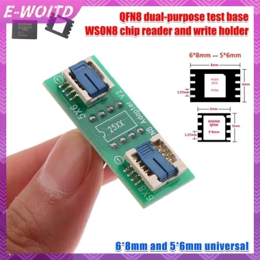 E-WOITD QFN8/WSON8 Đa năng 2 trong 1 - Ổ cắm Chip 6×5mm & 8×6mm Flash BIOS SMT
