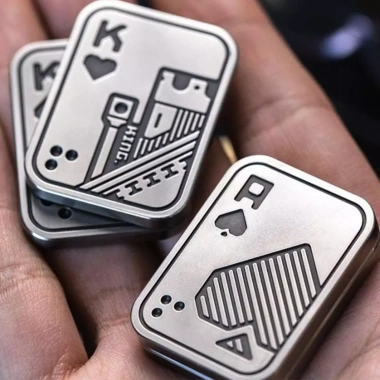 EDC Đẩy Trượt Kim Loại Fidget Giảm Căng Thẳng Người Lớn Trượt Ngón Tay Xoay 140k
