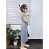EMRI HOUSE - Đầm thun body dáng dài phối ren cho bé gái 2