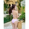 Eska Bikini 2 mảnh sọc hồng trắng thắt nơ - Đồ bơi thời trang giá ưu đãi 199k 2
