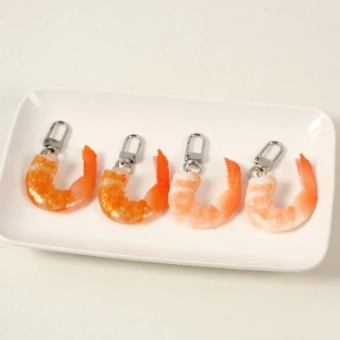 Exhila Thực Tế Tôm Móc Khóa Trang Trí Ngộ Nghĩnh - Móc Chìa Khóa Độc Đáo Treo Charm