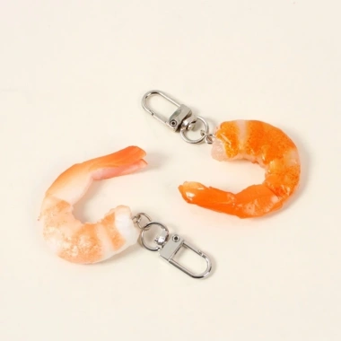 Exhila Thực Tế Tôm Móc Khóa Trang Trí Ngộ Nghĩnh - Móc Chìa Khóa Độc Đáo Treo Charm