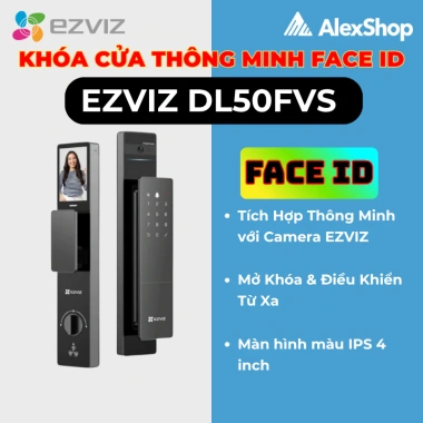 EZVIZ DL50FVS 2.026 Khóa Cửa Thông Minh Nhận Diện Khuôn Mặt, Camera và Màn Hình 4 inch Chính Hãng Giá 8,99 triệu