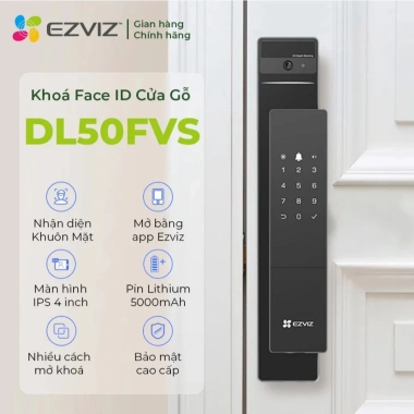 EZVIZ DL50FVS 2.026 Khóa Cửa Thông Minh Nhận Diện Khuôn Mặt, Camera và Màn Hình 4 inch Chính Hãng Giá 8,99 triệu